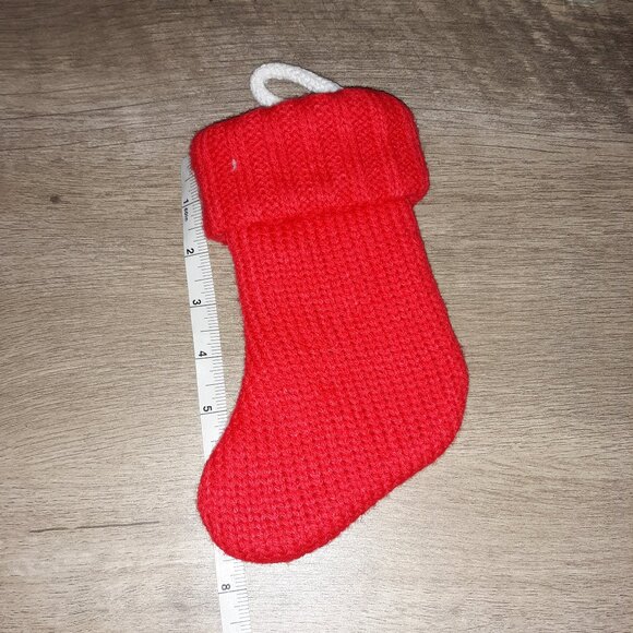 Knit Monogram Mini Colorful Christmas Stocking - Letter U - 7 inches - Picture 3 of 3